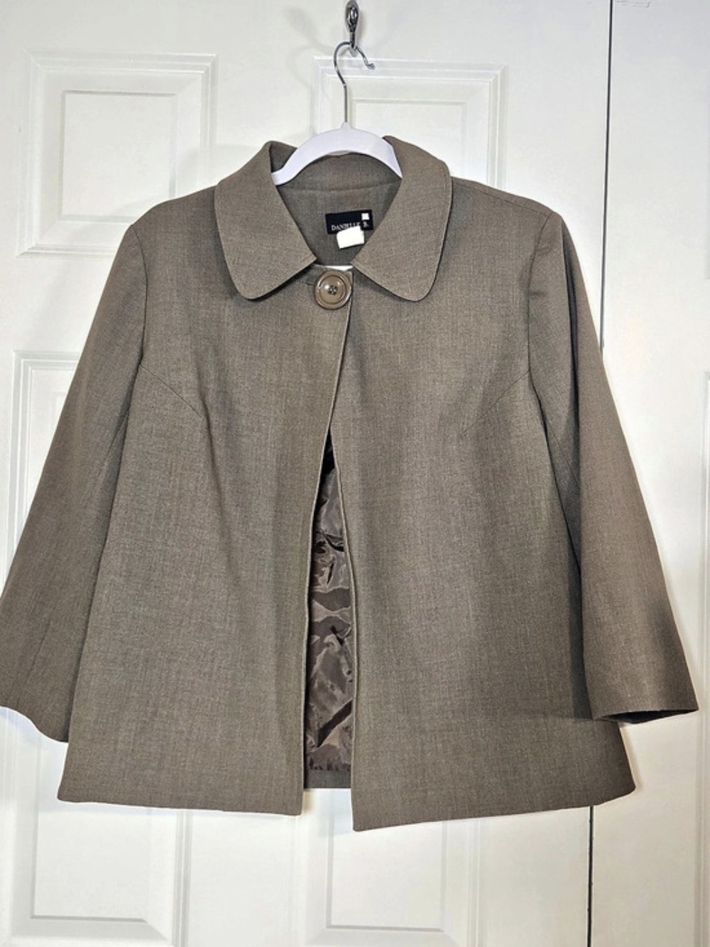 Tan Button Front Blazer - Picture 3 of 4